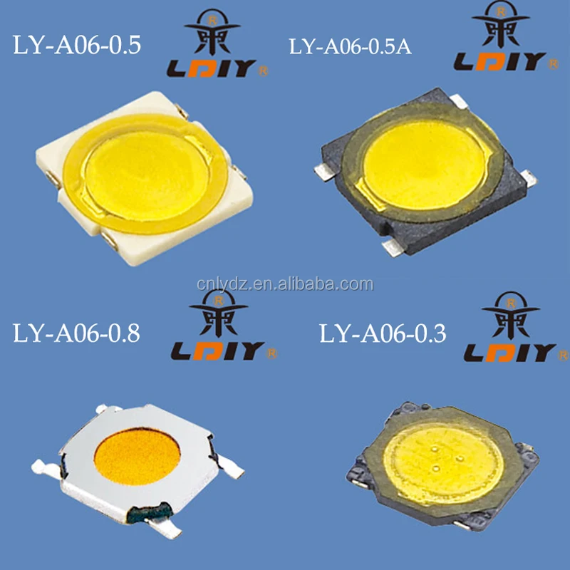 4.5*4.5*0.55 mini tact switch smt smd tactile switches tactile switch cover LY-A06-0.5A