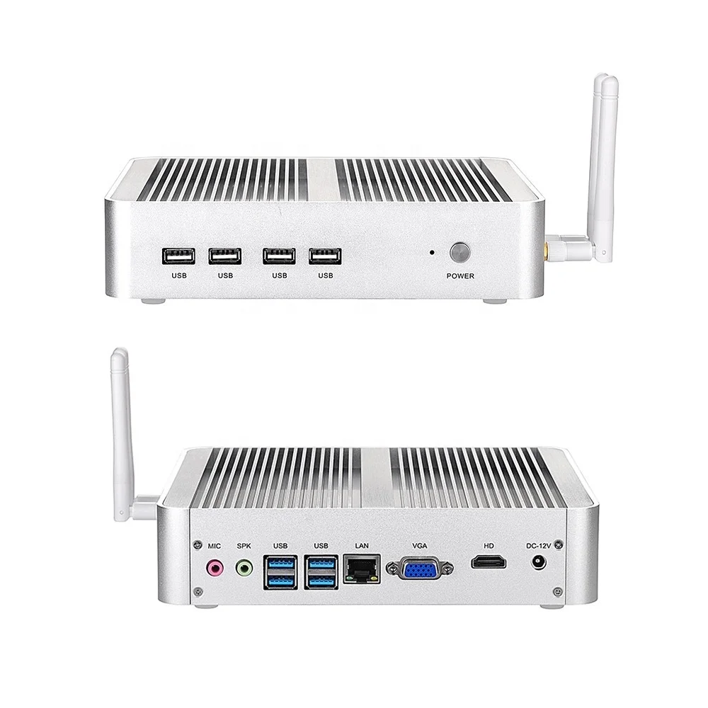 Core i5 8250u 8350u fanless mini industrial Computer pc with ngff nvme ssd hdd for office school POS