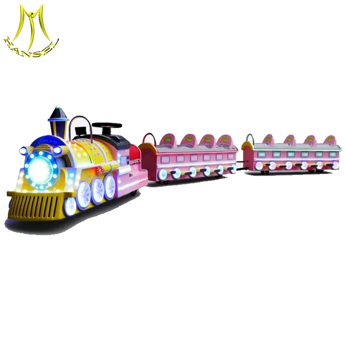 Hansel amusement park kids electric tourist trackless train for sale kids electrical train