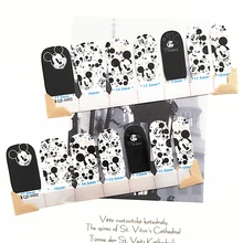 Black White Cartoon Mouse Nail Arts Nail Sticker Waterproof Nail Decal Sticker Gel Polish French Manicure
