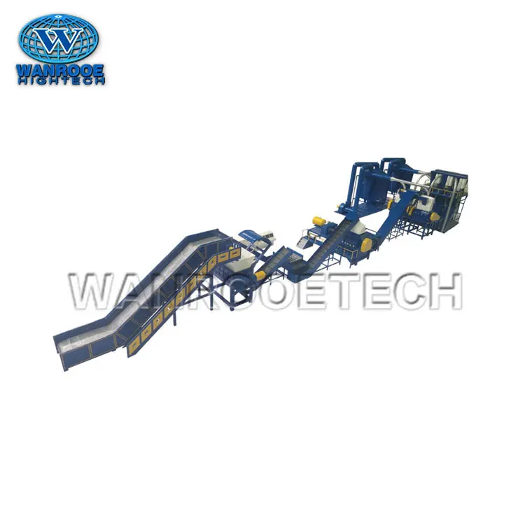 100-1000kg/h Waste Tire Shredder Rubber Shredder Machine Tyre Recycling Plant