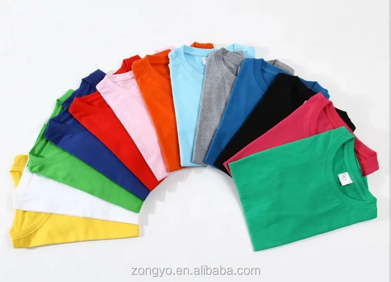 100%cotton pure black white grey t-shirt plain color blank cheap round neck t shirt O neck short sleeve OEM customized t-shirt