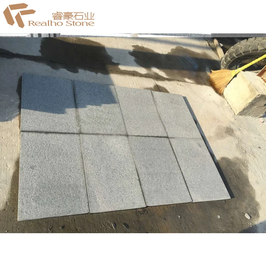 Огненная панда темно-серая гранитная плитка для дорожек