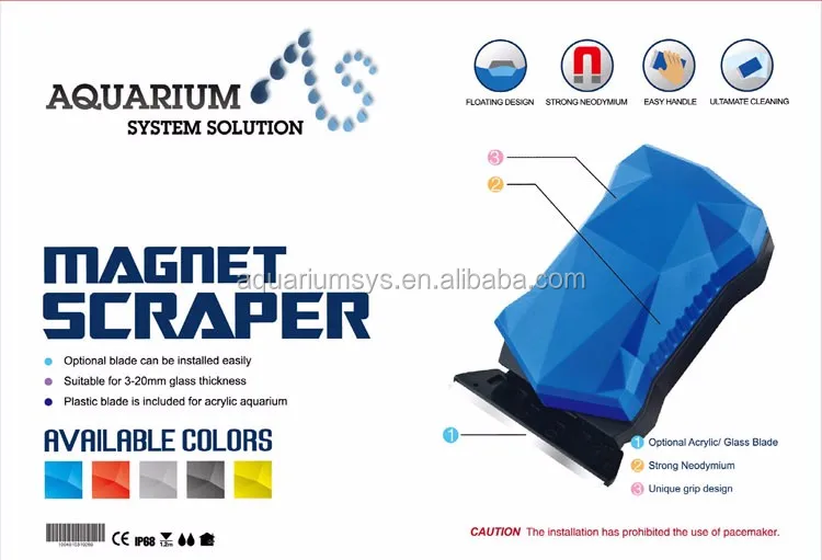 ASMS/S - AS Magnet Scraper Aquarium Cleaner Fish Tank Brush (S/Simple Packing)