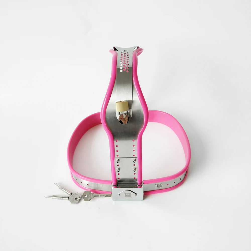 Black emperor SM women with stainless steel chastity lock prevent wolves from cheating beautiful and safe adult toys pink