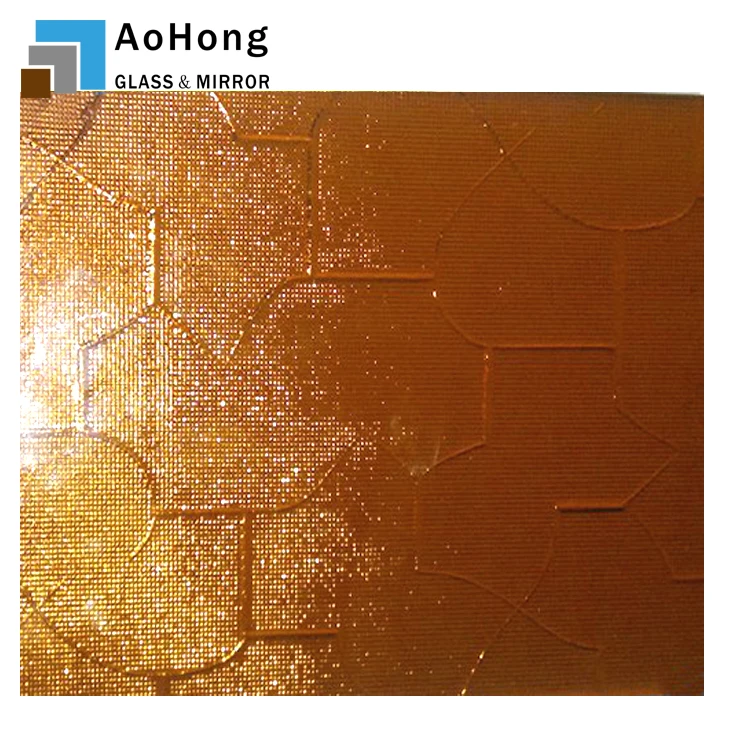 4mm Bronze Karatachi Pattern Embossed Glass