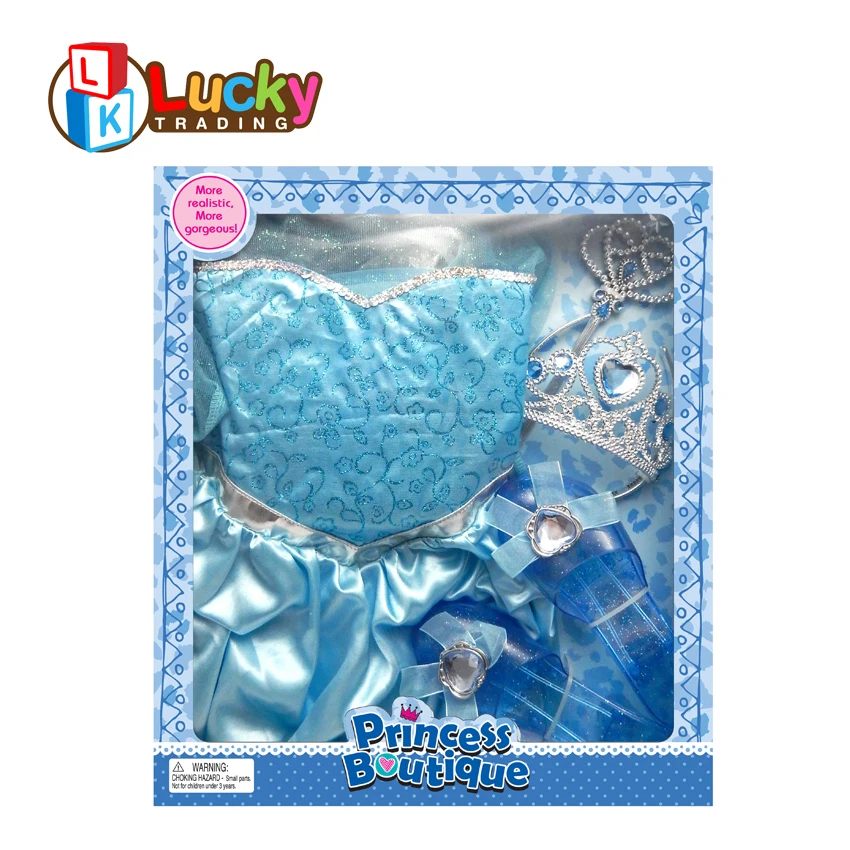 cosplay costume set party favors toys girls princess dress with 4pcs