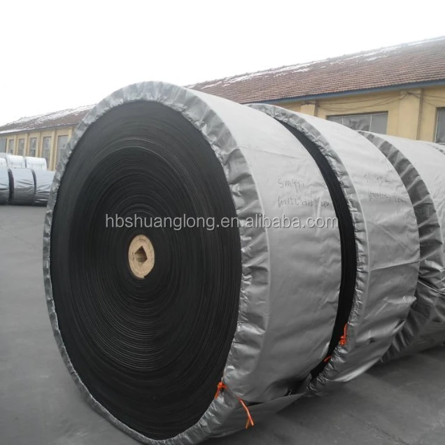 Polyester/nylon/cotton fabric reinforced rubber conveyor belt