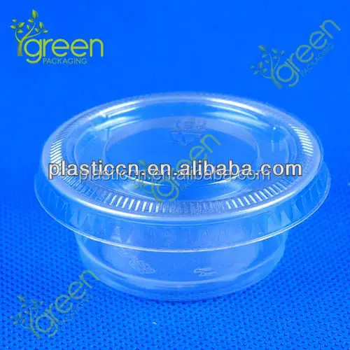 All Sizes clear Available Portion Cup Plastic Disposable Sauce Container/ Disposable Plastic Sauce Cup Wholesale with Lid