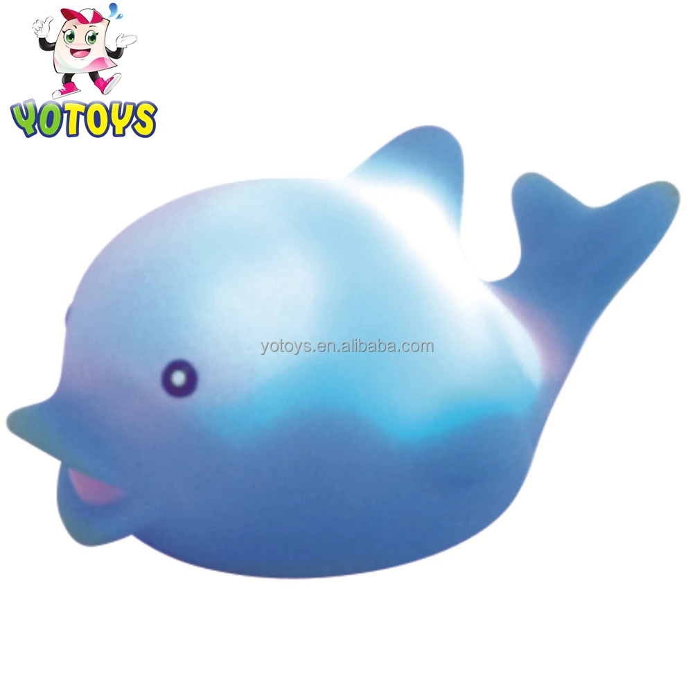  brinquedos Rubber duck PVC Vinyl Animals Lovely Sea Animal Glow LED Night Light up bath Toys for