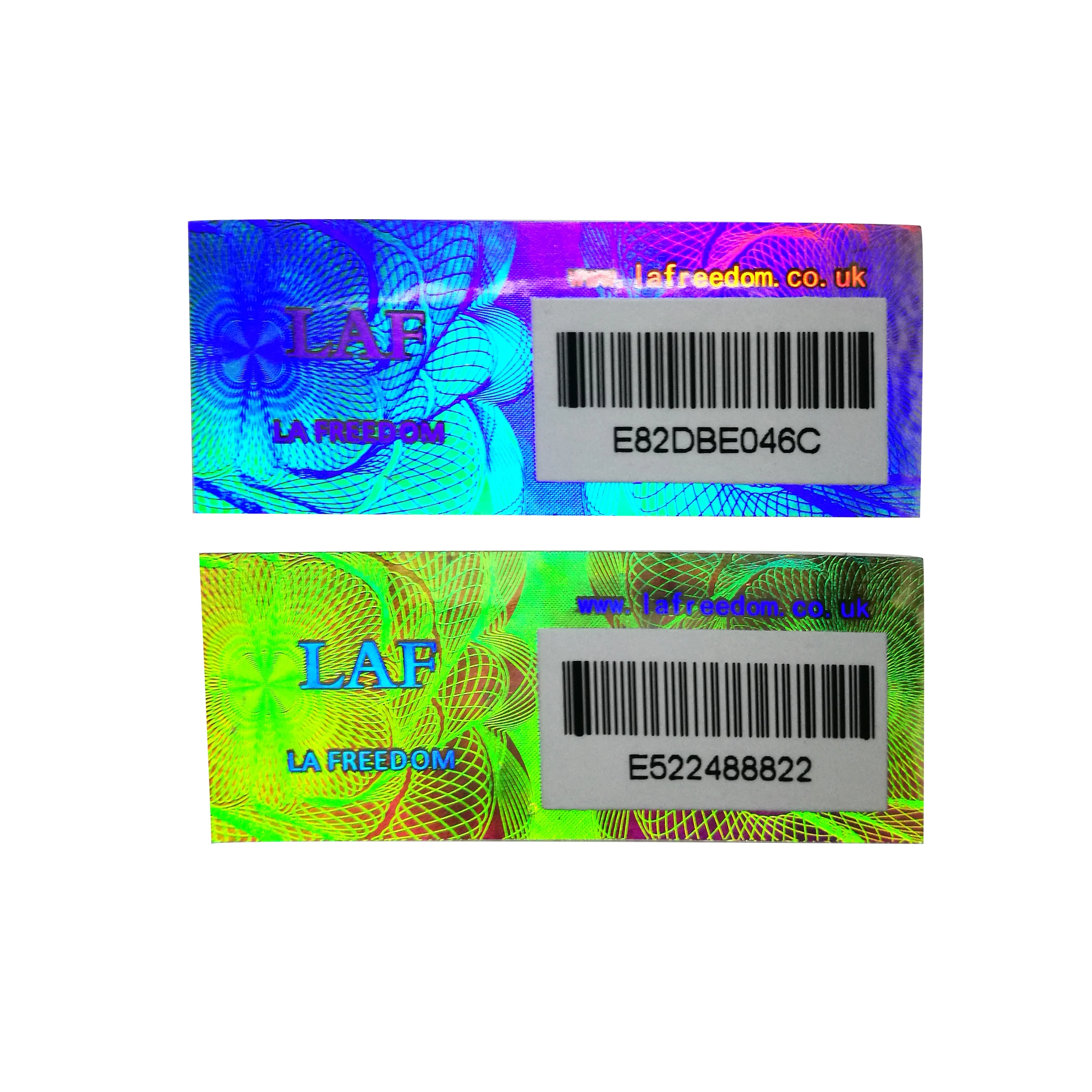 Factory custom eco-friendly waterproof security laser 3D hologram sticker label