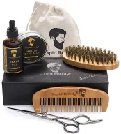 factory price MOQ 100 organic beard oil and balm bread care beard grooming kit for men