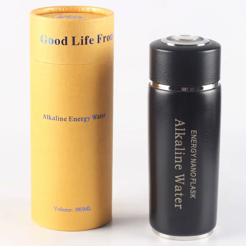 Healthy Alkaline Water Bottle 380ML Dual Filter 4 Colors Nano Bottle Energy Flask High PH Quality
