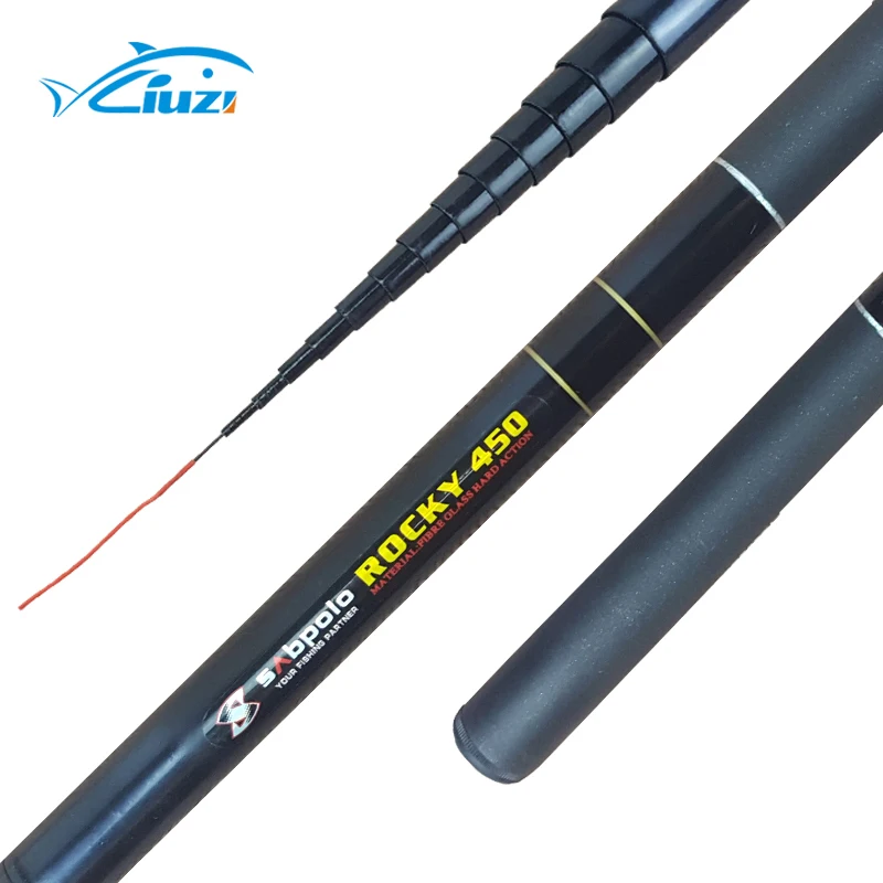 Portable telescopic fishing rod glass fiber short rod fishingrod