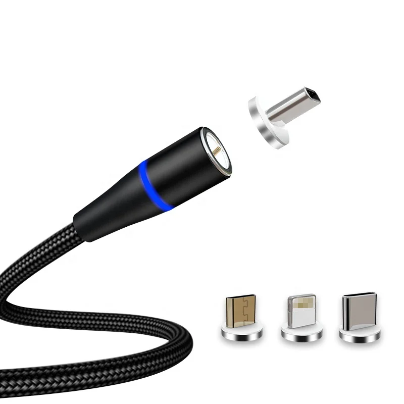  3 А несколько в 1 светодиодный магнитный USB Type-C микро кабель для быстрой зарядки и передачи