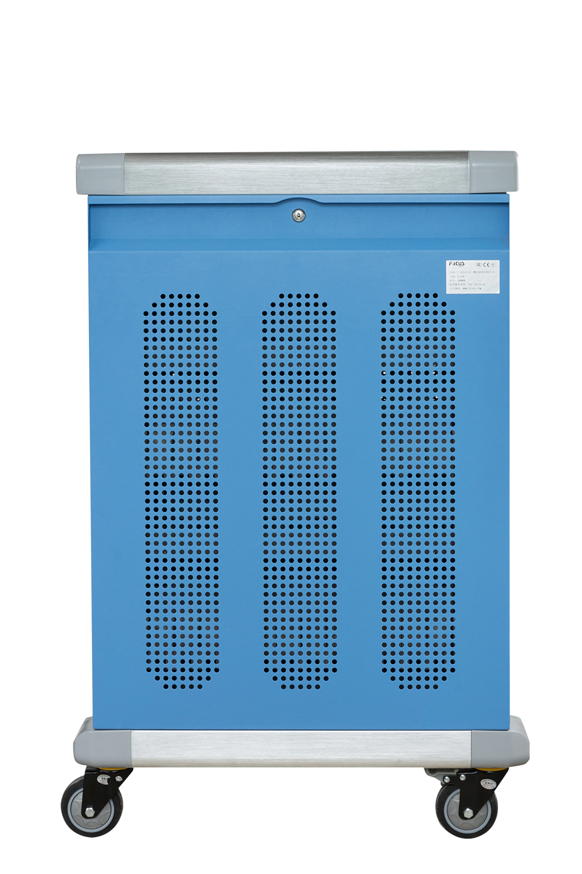 Smart Laptop Storage Cabinet For ipad &Tablet AC 110-240V Charging Socket Universal Type 36 devices Charging Cart