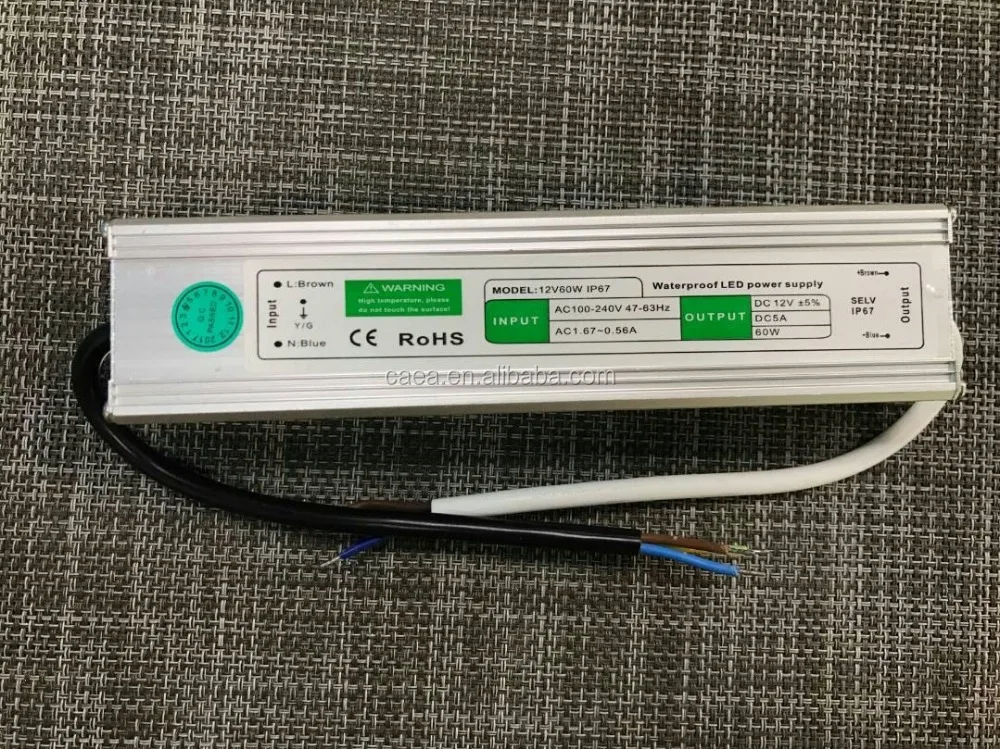 
24W 36W 45W water-proof IP67 power supply driver transformer for mirror cabinet led strip touch sensor switch 