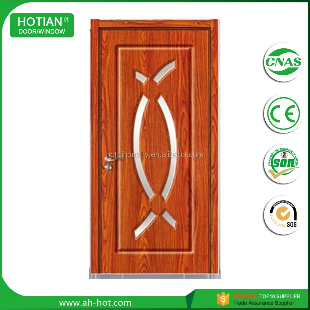 Latest Modern Flush Entry With Frosted Glass Wood Door Design Pictures