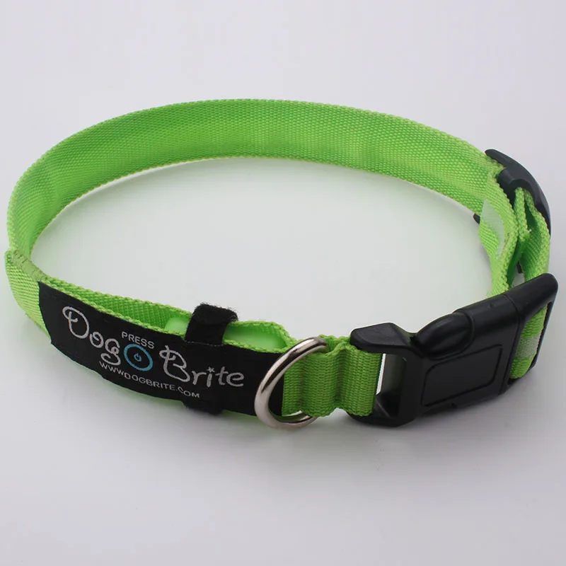 2024 New Products Innovative Product Customized Led Flashing Light Up Nylon Adjustable woven Dog Collar And Leash Sample Free