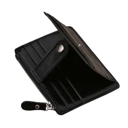 High quality pu leather designer mens i clip wallet durable stylish wallet for chain use free customize OEM service