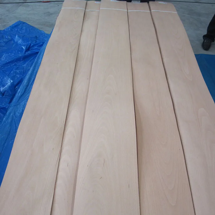 China factory supply natural steamed white beech veneer price list