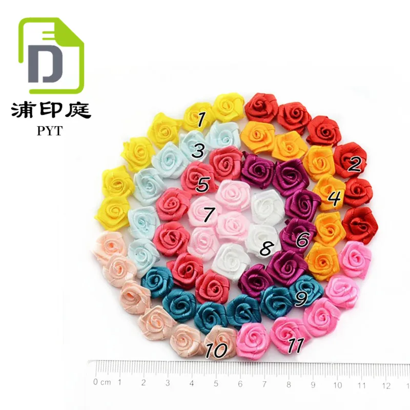 Direct factory seller promotion wholesale cheap hand made ribbon rose bow/rose flower