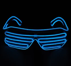 Rave party el neon glasses /led sunglasses From EL wire glasses manufacturer