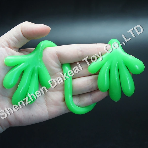 TPR Colorful Jelly Hand Palm Wall Sticky Toys Stretchy Sticky Hands Toys TPR Sticky Fingers