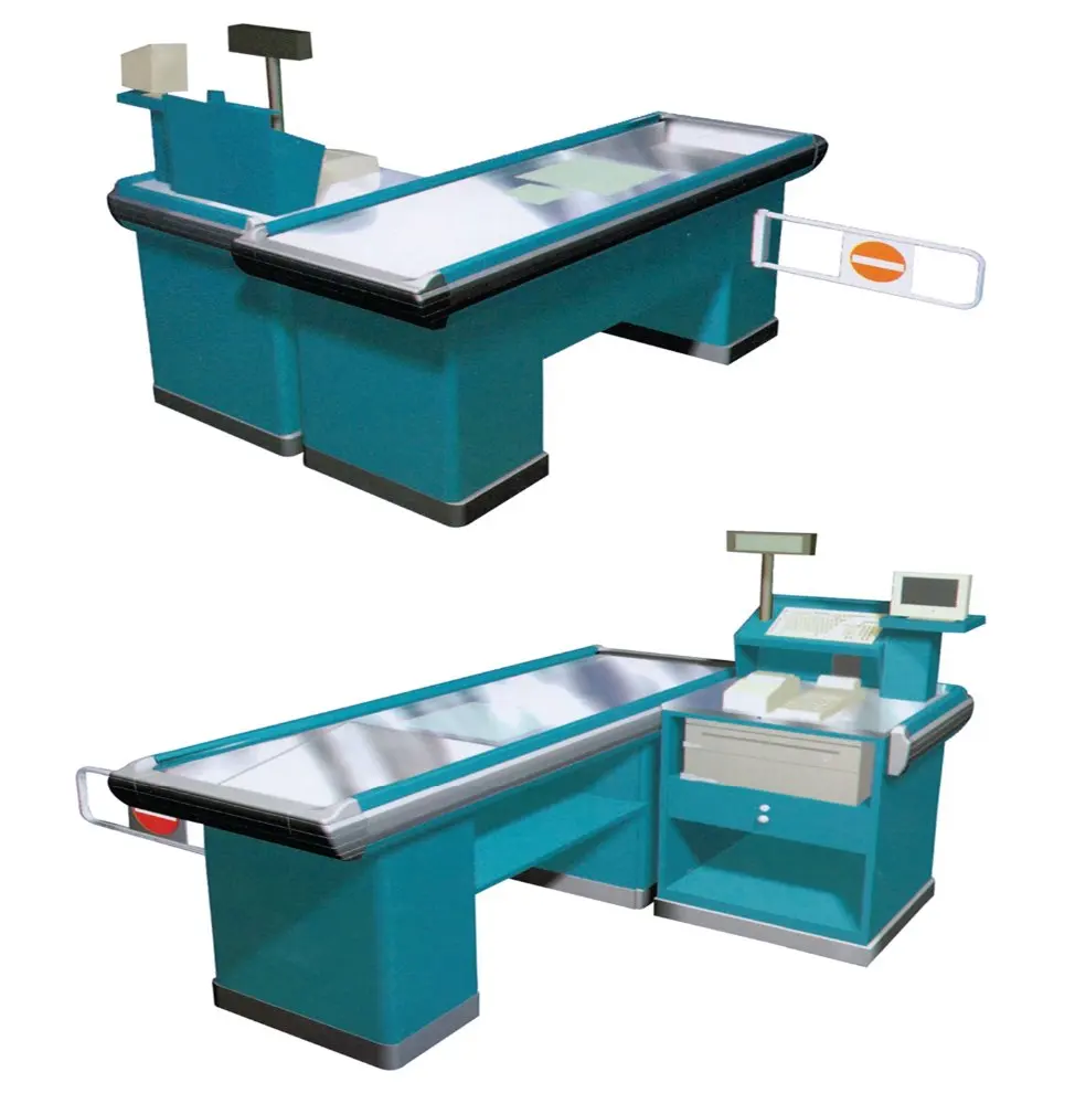 Кассовый столик из нержавеющей стали для супермаркета, розничного магазина, кассы