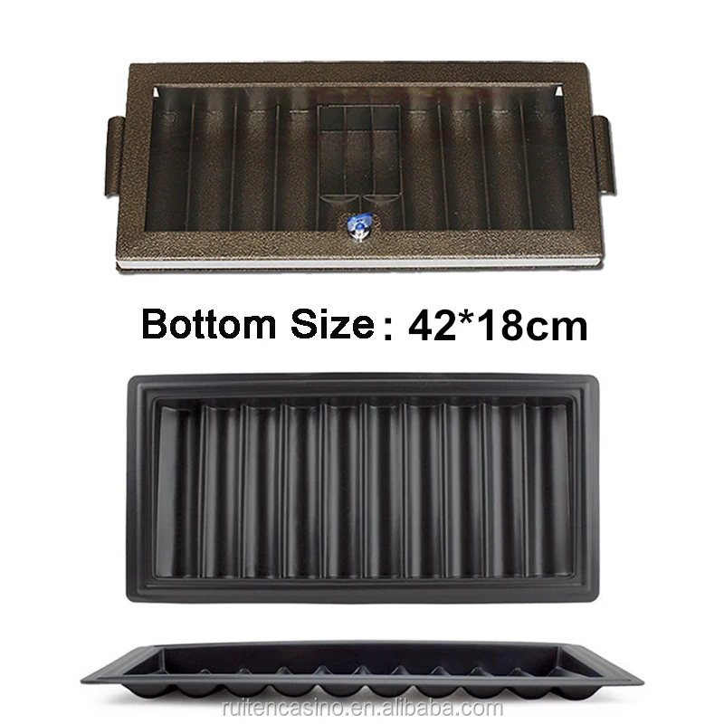 500ct Metal Chip Tray Buttom Size 42*18cm Poker Chip Tray
