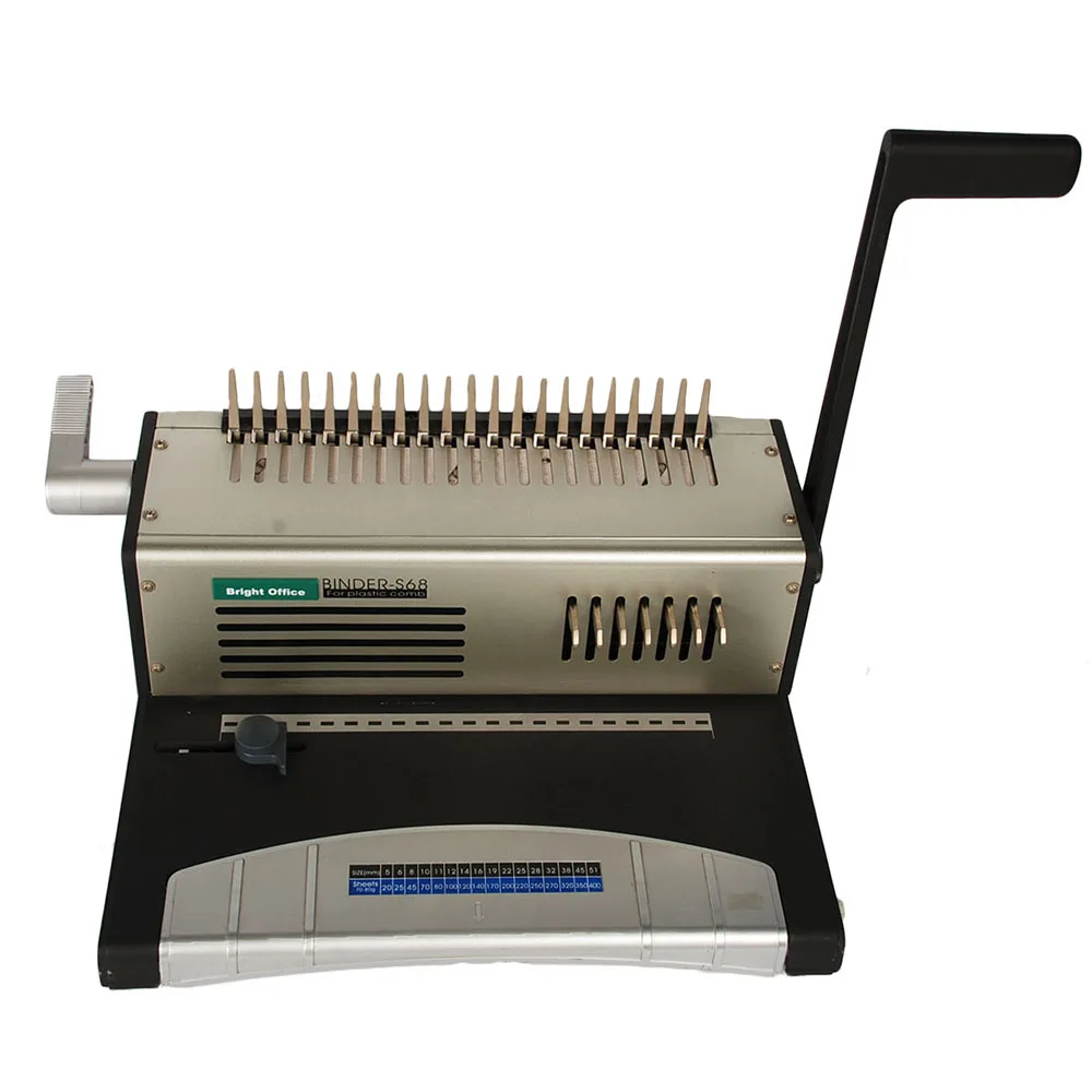 Manual A3 spiral plastic comb binding machine best quality office stationery