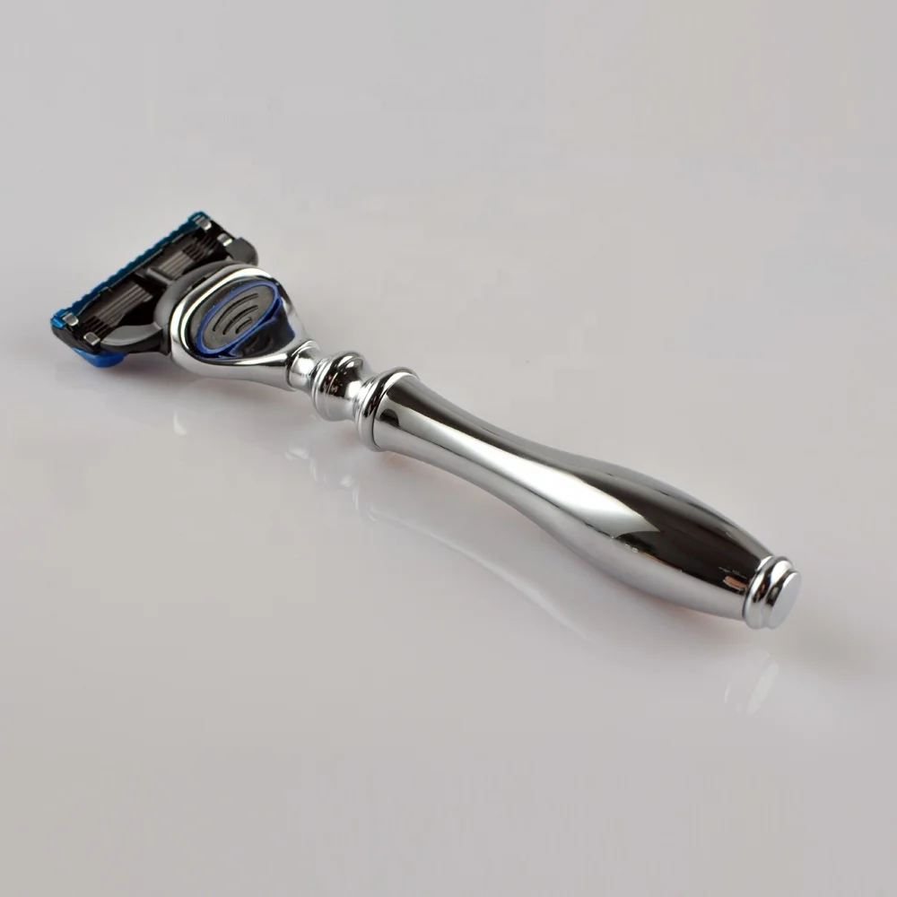 mens 5 blades metal handle shaving safety razor shaver