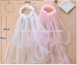 Girl Veil Garland Child Rosette Flower Headband Tiara Wedding Prom Headpiece