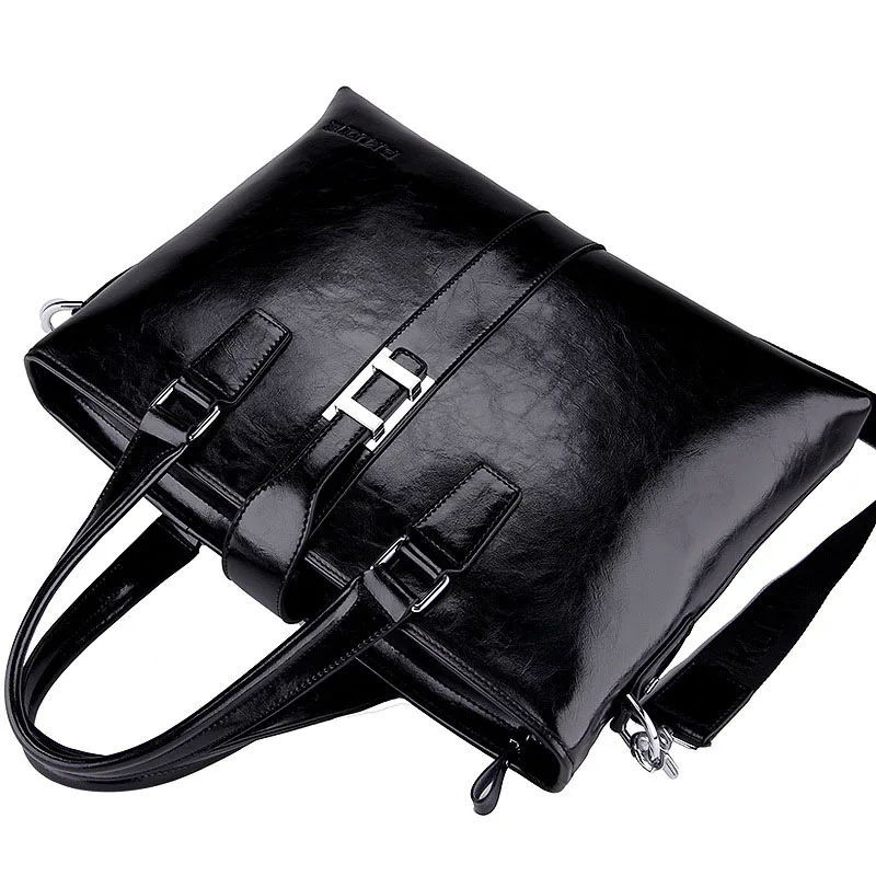 Multi-function genuine leather business men travel bags messenger bag