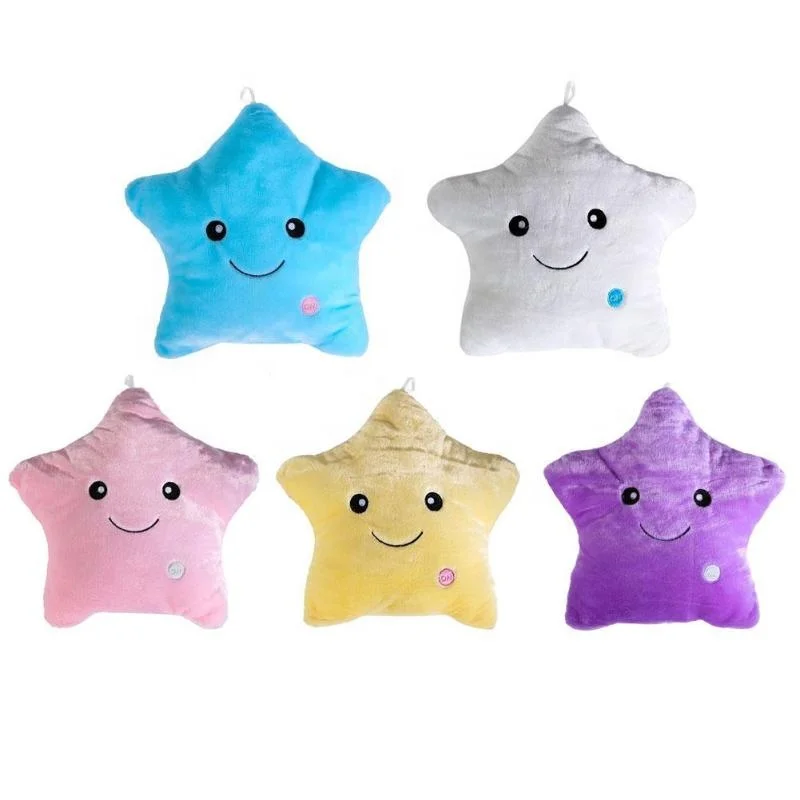 
Cute Window Seat Star Shaped Led Light Cushion Pillow Toy Plush Handmade Customized 