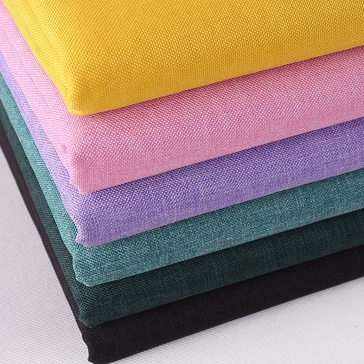 
Custom cationic polyester waterproof flexible polyester linen like fabric for tent 