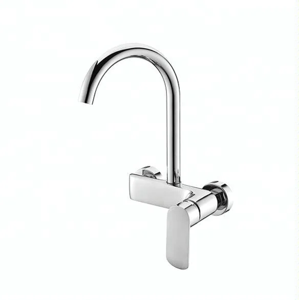China brass sink mixer tap hot cold wall mounted kitchen faucet