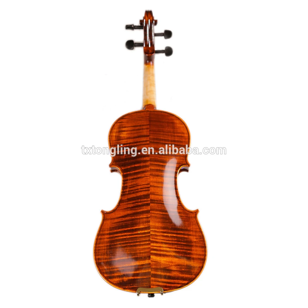 TL004-580) Famous violin brands flamed violin with case and rosin german violin craft