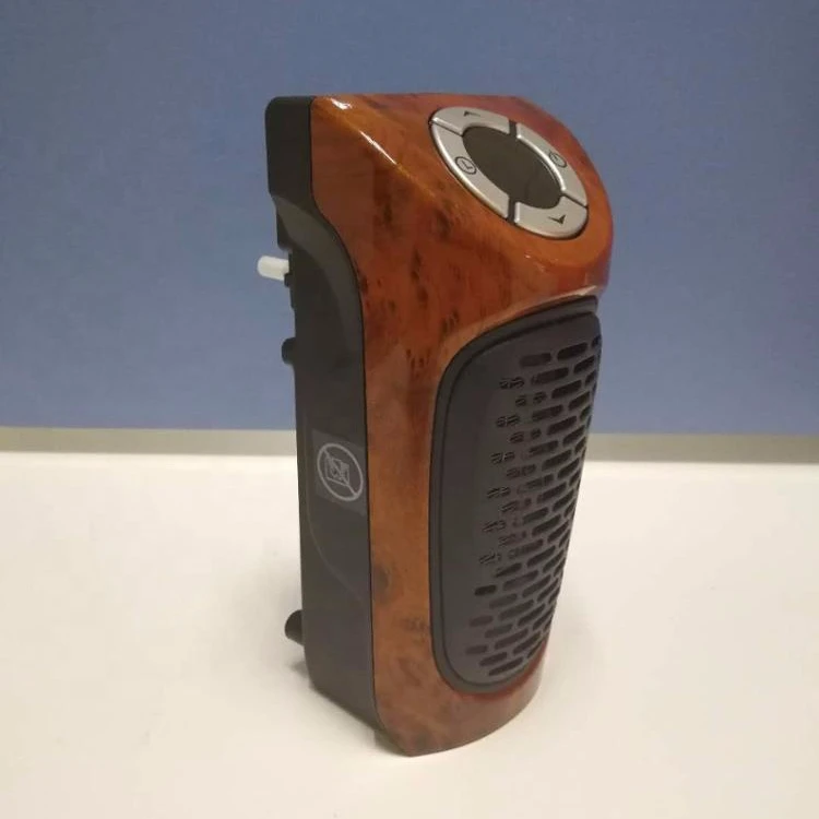 350W Electric Plug in plug-in Mini Heater Fan Heater with Heat Water Transfer Printing Wooden color