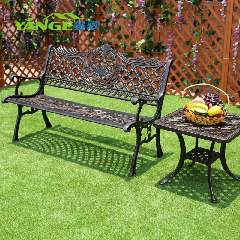 Cast aluminum garden bench seat patio benches  outdoor bench chair