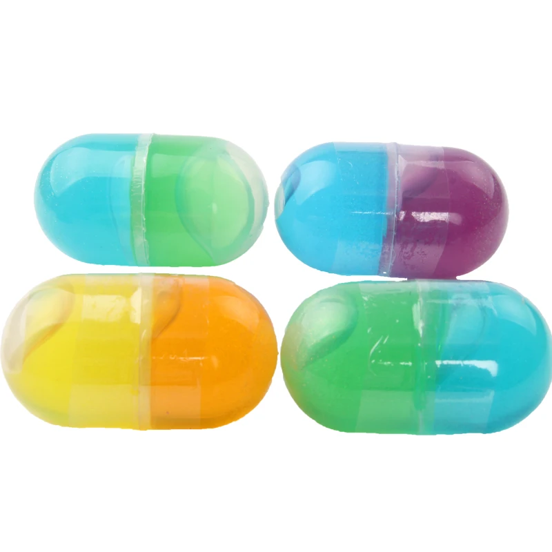 Одобренная ASTM 150 г Капсульная глина с блеском слайм из мягкого кристалла