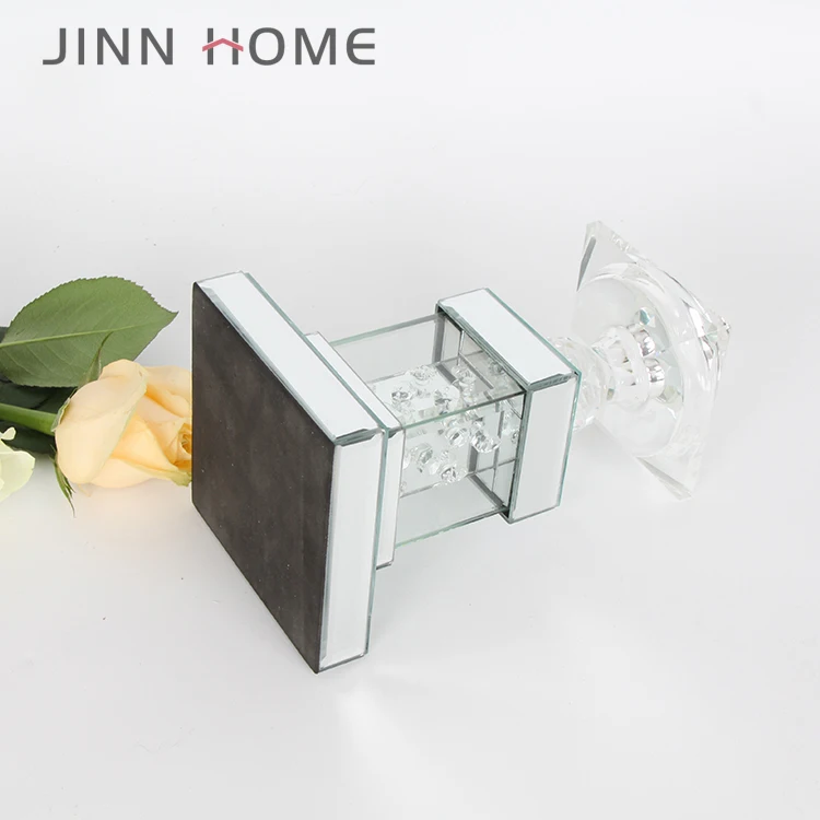 High Quality Clear Glass Candle Holder with Crystal Table Stand Elegant Lantern Design for Home Decoration Easter Year-Round Use