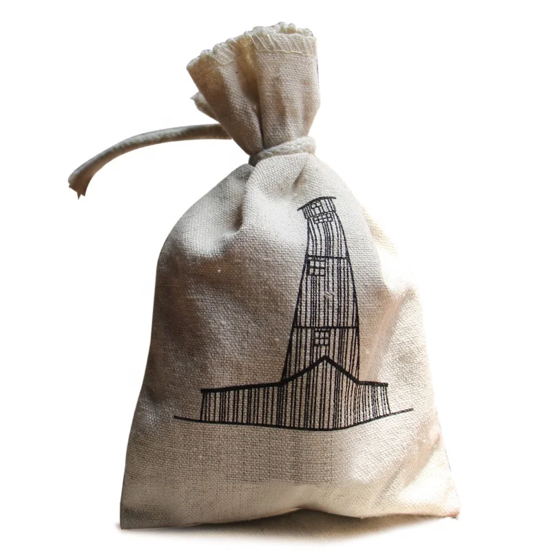 Nature cotton Storage eco-friendly custom logo salt canvas Sundries drawstring organizer Cosmetic Shoes Dust Gift packaging bags