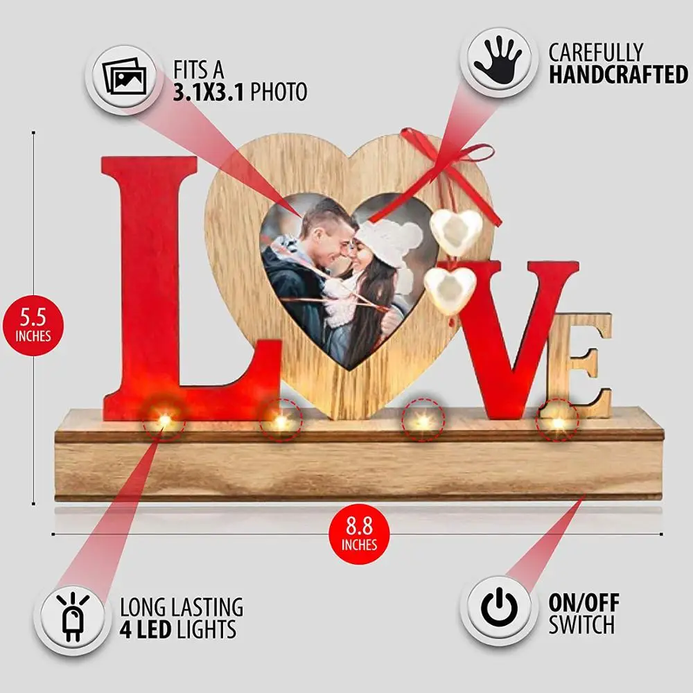 
Love Picture 3.1 x 3.1 Wedding Frame Perfect Bridal Gift Anniversary Bride Shower Engagement Couples Gifts 