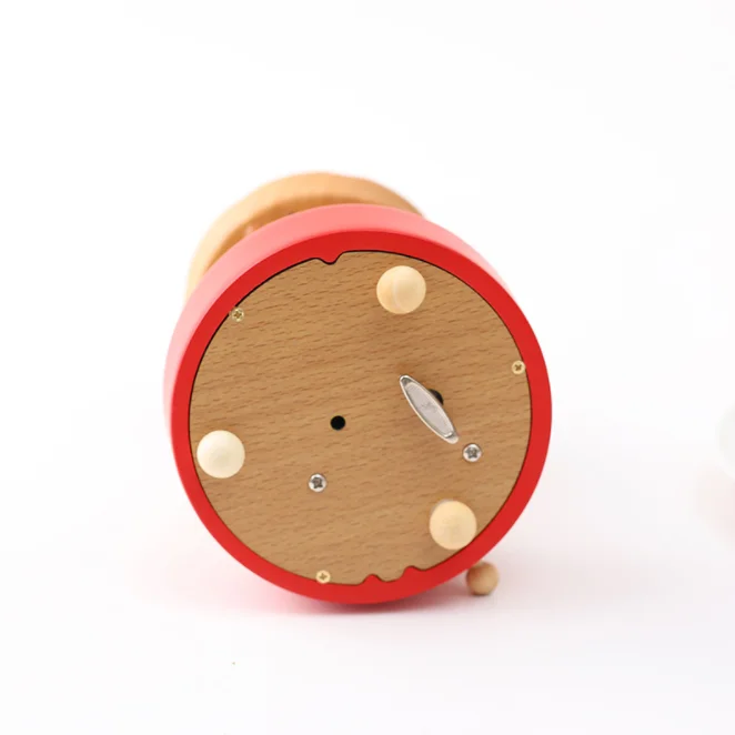 High-Grade Paper Toy Music Box round Pattern Carousel Home Crafts for Children Hand Crank Amusement Park Music Perfect Gift