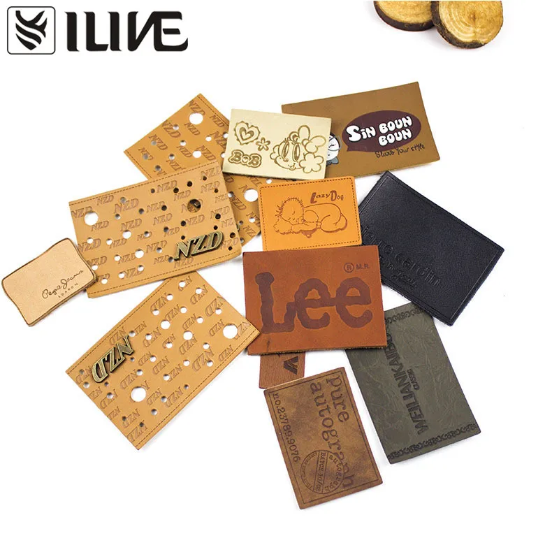 Fashion Design Custom Brand Name Logo Embossed Jeans PU Patch Labels and Patches for Jeans and Sofa