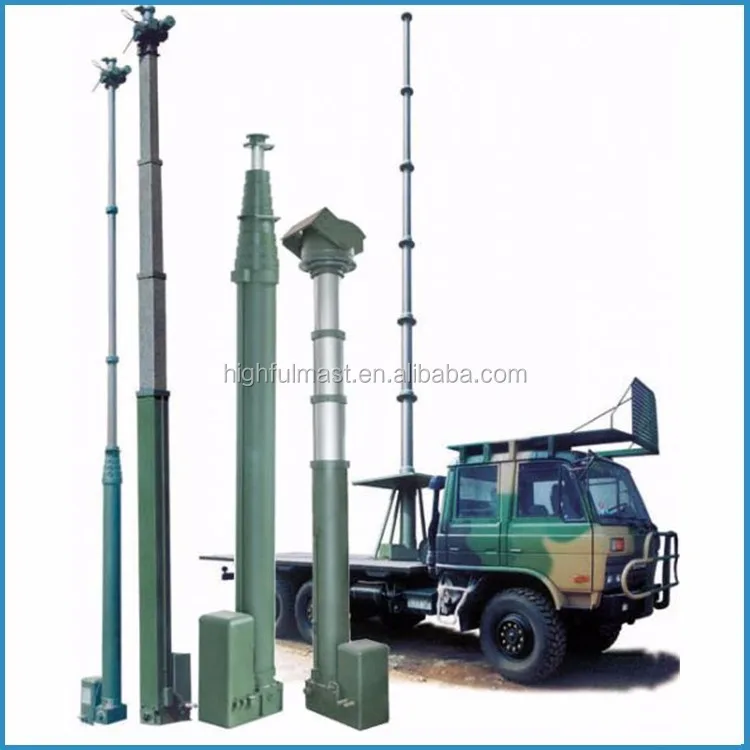 18m-35m highest quality Telescoping Mast for WiFi Antennas and camera