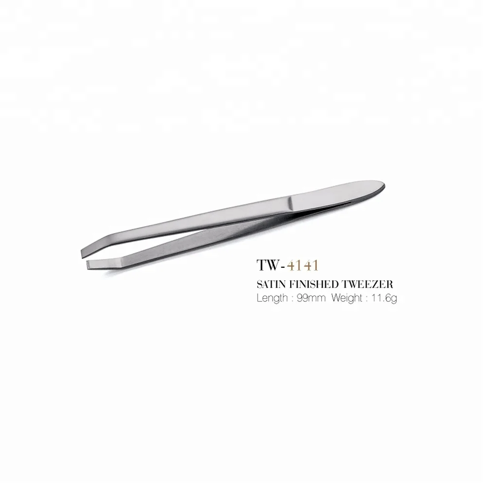 Yangjiang Manufacturer direct supply Cosmetic Eyebrow tweezers in Stainless Steel Big angel tip Tweezers