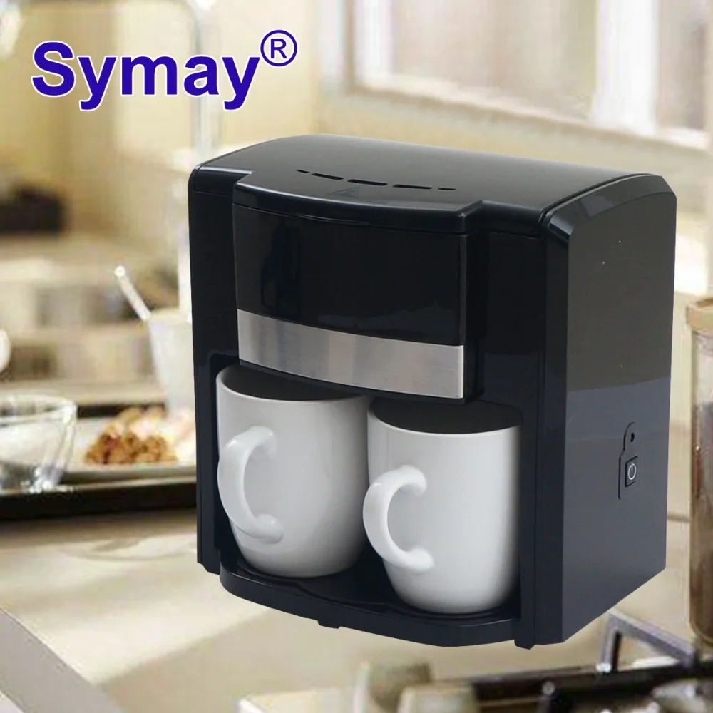 Symay Cheap Price Best Quality Automatic 2 Cup Coffee Maker/Machine