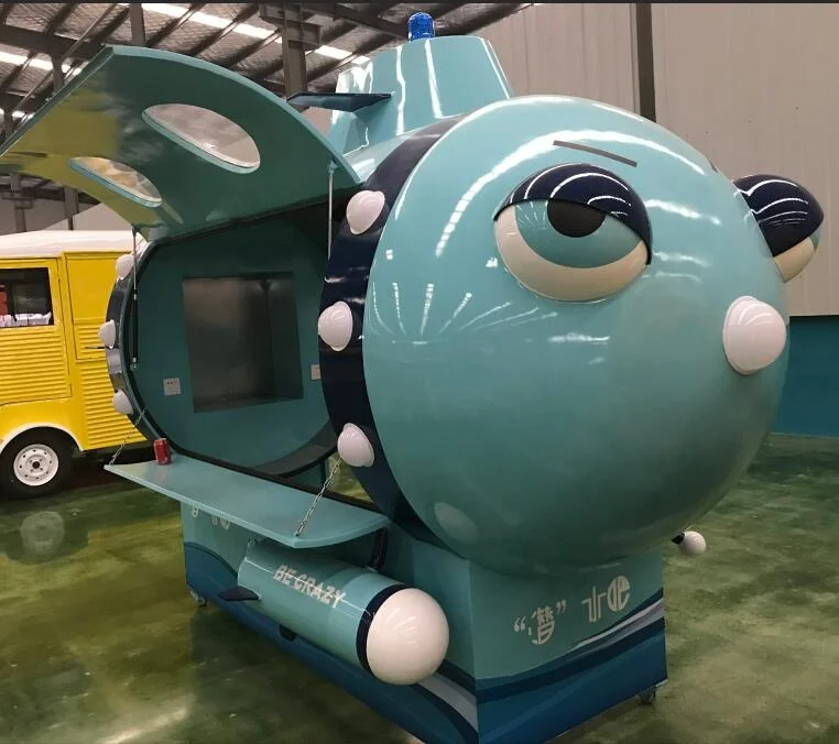 2019 new design little bee food truck vending cart mobile hot dog cart ice cream kiosk